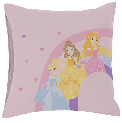 Jay Franco Disney Prinzessin Cut Paper 100% Baumwolle Kissenbezug 80x80 cm von Jay Franco