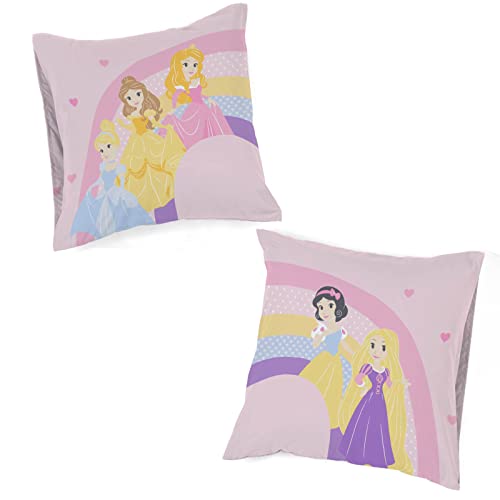 Jay Franco Disney Prinzessin Cut Paper 100% Baumwolle Kopfkissenbezüge im 2er-Set 65x65cm von Jay Franco