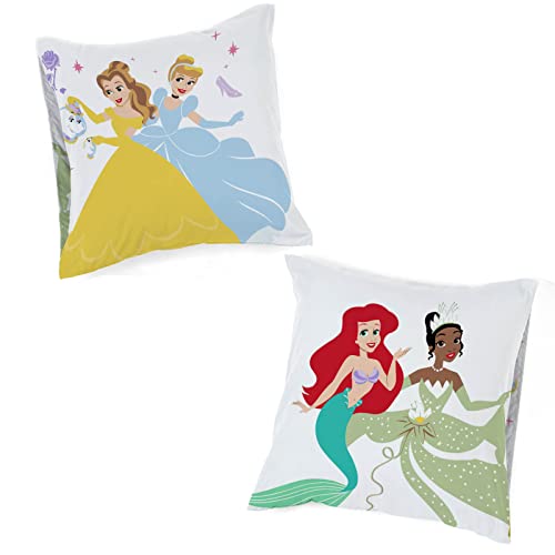 Jay Franco Disney Prinzessin Heart of Gold 100% Baumwolle Kissenbezüge im 2er-Set 80x80 cm von Jay Franco