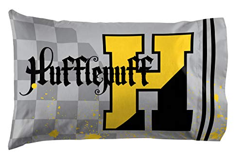 Jay Franco Harry Potter Hufflepuff 1 Pack Kissenbezug – doppelseitig super weiche Bettwäsche für Kinder (offizielles Harry Potter Produkt) von Jay Franco