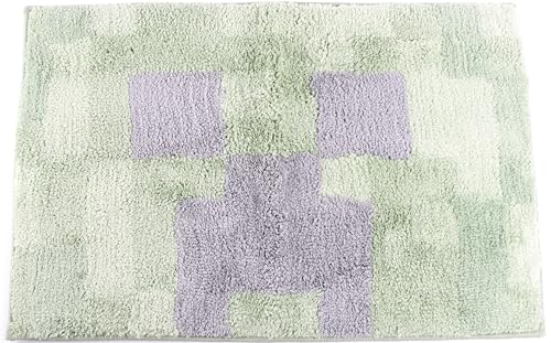 Jay Franco Minecraft Creeper weiche, rutschfeste Badematte – 51 x 77 cm Plüschteppich für das Badezimmer von Jay Franco