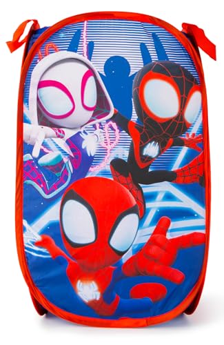 Jay Franco Marvel Spidey und Seine tollen Freunde 80-Liter-Pop-Up-Wäschekorb – Wäschekorb für Kleidung oder Spielzeug von Jay Franco