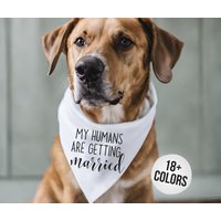 Meine Menschen Werden Heiraten Hundehalstuch - Verlobungshundehalstuch Verlobungsgeschenk Hochzeitsvorschlag von EveryJaye