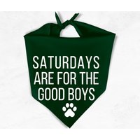 Samstage Sind Für Gute Jungs Bandana - Hundehalstuch Jungen Dreieck Lustiges Niedliches Zum Binden von EveryJaye
