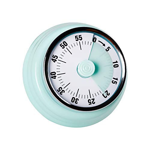 Jayron Kitchen Timer Erinnerung Timer Verwalten 360 Grad rotierender mechanischer Timer Backcountdown Küchenwecker Kühlschrank Magnetisch zum Kochen,Lernen (Grün) von Jayron