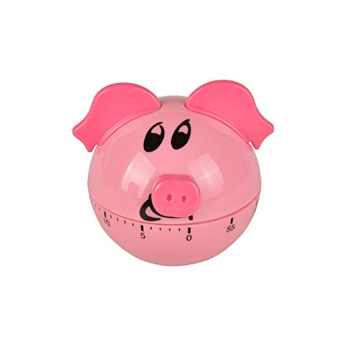 Jayron Mechanical Kitchen Timer Schwein Cartoon Niedlich Form Stundenzähler Countdown Wecker,Geeignet zum Backen und Kochen,Lernen von Jayron