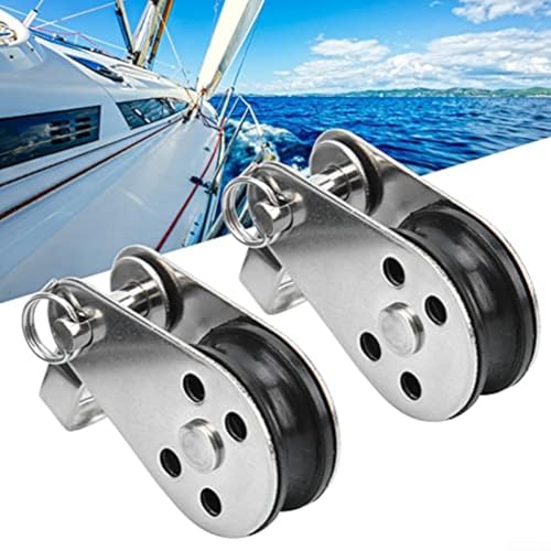 10 Stück Edelstahl-Nylon-Riemenscheiben, 25 mm, kleine Block-Richtung, Hardware, Einzelscheibenkugellager-Riemenscheibe für Kajak, Segelboot, Fahnenmast (304) von Jayruit