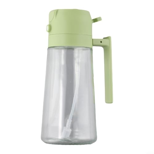 2-in-1 Ergonomischer Glas-Ölsprüher und -spender 470 ml/600 ml für einfaches Ölmanagement in der Küche (Grün 470 ml) von Jayruit