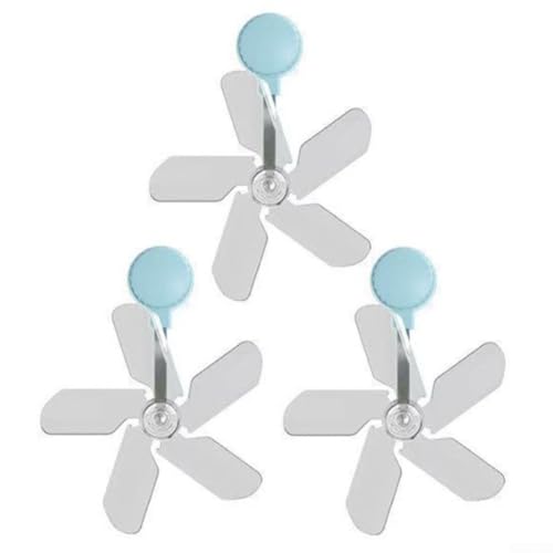 3 x verstellbare Klimaanlagen-Windabweiser zur Wandmontage, AC-Führungsventilator mit Saugnapf-Design für Wohnzimmer (blau) von Jayruit