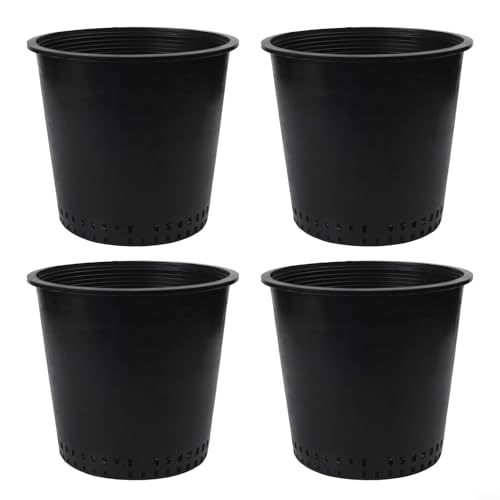 4 x Blumentöpfe mit atmungsaktivem Design für den Innen- und Außenbereich (E) von Jayruit