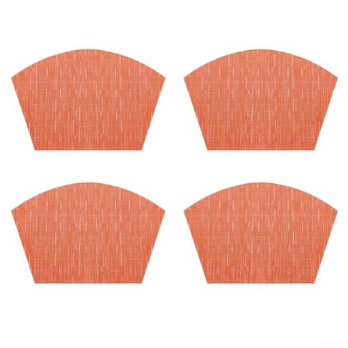 4 x Essmatten mit wasserdichten, hitzebeständigen und rutschfesten Eigenschaften, entworfen, um Esstische vor Hitze, verschütteten Flüssigkeiten und Verrutschen zu schützen (orange) von Jayruit