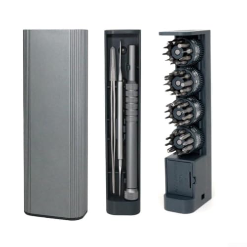 44-in-1-Schraubendreher-Bit-Set mit magnetischem Griff für Handy-Uhren und Computer-Reparaturen, hergestellt aus Aluminiumlegierung 44-in-1-Schraubendreher-Bit-Set mit magnetischem Griff für Handy-Uhren und Computer-Reparaturen, hergestellt aus Aluminiumlegierung von Jayruit