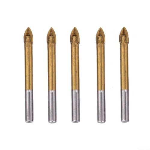 5 x 512 mm Bohrer für Fliesen, Glas und Holz, verzinntes Hartmetall-Design (10 mm) von Jayruit