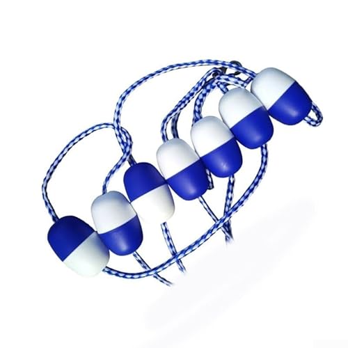5.0 m Pool Safety Float Line Kit mit 11 Bojenkugeln, blaues PVC-Schwimmbad-Trennseil mit Edelstahlhaken von Jayruit