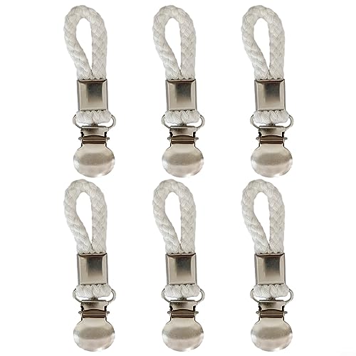 6Pcs Badezimmer Handtuch Kleiderbügel Küche Handtücher Clips Hand Rack Metall Kleidung Baumwolle Seil Badetuch Clip Rostbeständige Metall Clip von Jayruit