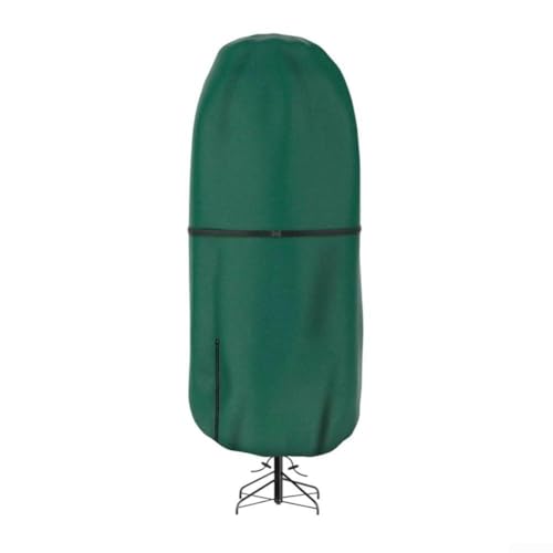 Aufrechte Weihnachtsbaum-Aufbewahrungstasche mit verstellbaren Riemen, geeignet für künstliche Bäume bis zu 2,7 m, wasserdichte Schutzhülle (dunkelgrün, 1,5 m) von Jayruit