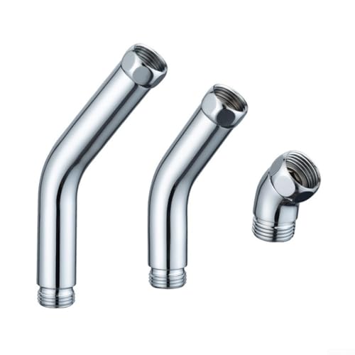 Duschbogen Adapter, 135° Dusche Ellenbogen Handbrause Top Spray Adapter Chrom Duschanschluss für festen Duschkopf (M) von Jayruit