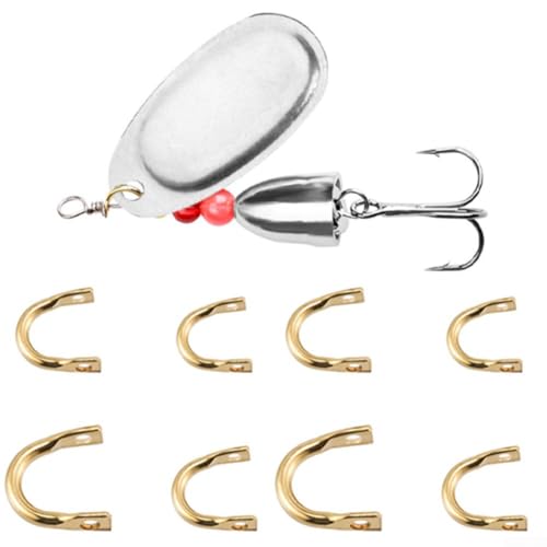 EasySpin 100pcs Clevises for DIY Fishing Spinnerbait Making, Suitable for Multiple Rig Types Including Alabama and Walleye Rigs With Precise Hole Alignment (Medium Silver) von Jayruit