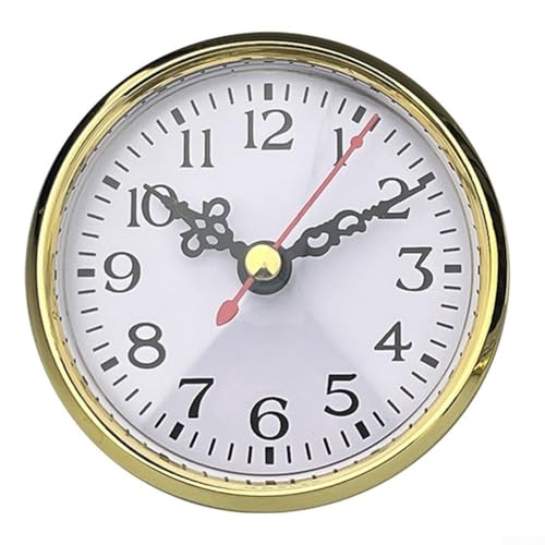 Elegante runde Pendeluhr aus Metall mit eingesetztem Bilderrahmen, kombiniert minimalistischen Stil und Zeitmessung für die Platzierung (A) von Jayruit