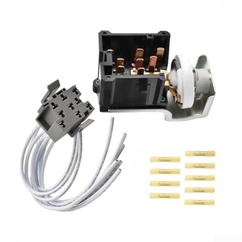 Für Ford kompatibler Scheinwerferschalter, 9-polig, mit Stecker-Kabelbaum, passend für F150 F250 F350 E250 E350 Modelle Teilenummer E7TZ 11654A E7TZ11654A Für Ford kompatibler Scheinwerferschalter, 9-polig, mit Stecker-Kabelbaum, passend für F150 F250 F350 E250 E350 Modelle Teilenummer E7TZ 11654A E7TZ11654A von Jayruit