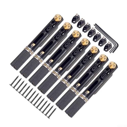 Guitar Enthusiast's Choice 7 Saiten Headless Bridge Ersatzteile Set (schwarz) von Jayruit