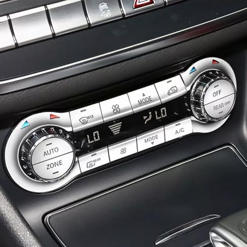 Jayruit Klimaanlage Tasten Trim Zentrale Klimaanlage Button Patch für Mercedes C117 X156 CLA GLA 200 250 2013-2018, Silber, MANUELL, Touch von Jayruit