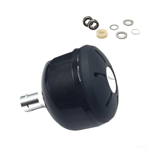 Kohlefaser-Angelrollenknauf für DAIWA für STELLA und Serienrollen mit Lagern und Dichtungen für DIY-Boot-Modifikation (Silber) von Jayruit