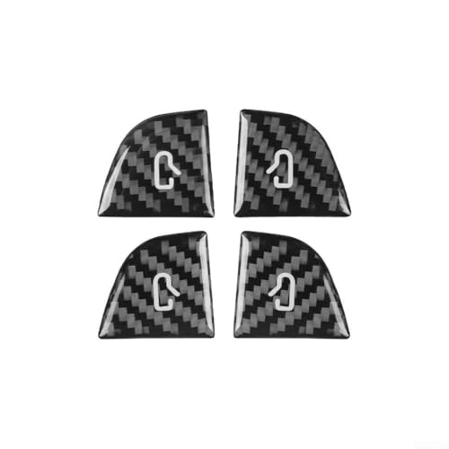 Kohlefaser-Fensterschalter, Dekoration, 4 Stück, für Tesla 3 und Y 2024 2025 Modell Interieur Upgrade (Kohlefaser) von Jayruit