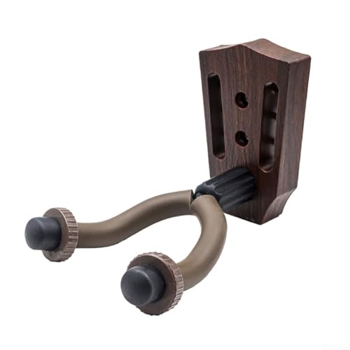 Kompakter Gitarren-Wandhaken mit Gummibeschichtung zum Schutz des Instrumentenhalses, Gewindeverbindungen bieten sicheren Halt für verschiedene Saiteninstrumente (klassisch) von Jayruit