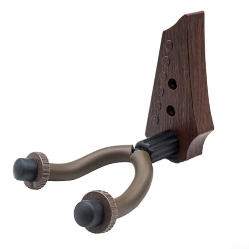 Kompakter und Gitarren-Wandhaken mit Gummibeschichtung zum Schutz des Instrumentenhalses, Gewindeverbindungen bieten sicheren Halt für verschiedene Saiteninstrumente (E-Gitarre) von Jayruit