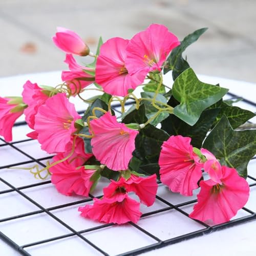 Künstliche Petunien-Blumen in leuchtenden Farben, für Hochzeit, Heimdekoration (Rosenrot) von Jayruit