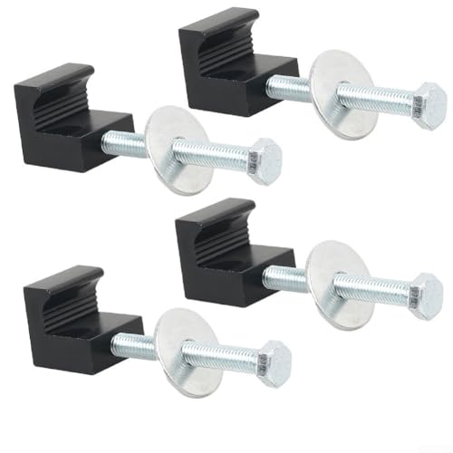 LKW-Werkzeugkasten-Spanngurte, 4 Stück Aluminium-J-Haken mit fester Klemme für stabile Ladungssicherung LKW-Werkzeugkasten-Spanngurte, 4 Stück Aluminium-J-Haken mit fester Klemme für stabile Ladungssicherung von Jayruit