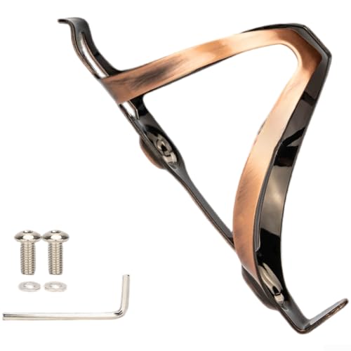 Leichter Fahrrad-Flaschenhalter aus Aluminiumlegierung mit 65 mm Lochabstand in der Mitte zur Montage an Mountain- und Rennradrahmen (Kupferfarbe) von Jayruit