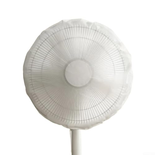 Lüfterschutzabdeckung, elektrischer Ventilator-Staubschutz, Bodenventilator-Abdeckung mit Kindersicherheitsdesign, Kordelzug-Verschluss für lange Lebensdauer (kurz) von Jayruit
