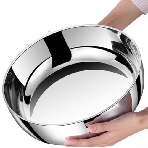 Mehrzweck-Rührschüssel aus Edelstahl mit hitzebeständigem Boden und polierten Kanten, 30 cm, für den Einsatz auf verschiedenen Herden von Jayruit