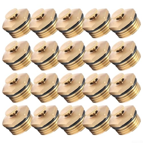 Messing-Sprühdüse, 20 Stück, verstellbar, für den Garten, Rasen, Wassersprühdüse, für effiziente Rasenbewässerung von Jayruit