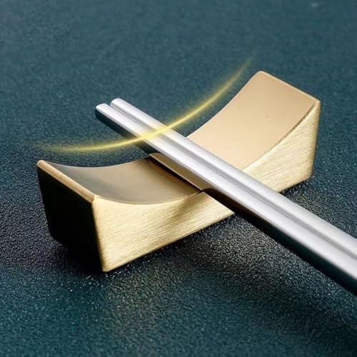 Metall Geschirrhalter 304 Edelstahl Essstäbchen Ablage Ständer Geeignet für Lebensmittel Utensilien wie Löffel, Gabeln, Essstäbchen (Gold) von Jayruit