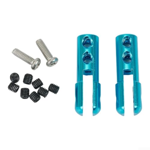 Metall Rudergestänge Gelenk Spurstangenkopf Gabelkopf für RC Boot Flugzeug, CNC-gefräst, eloxierte Oberfläche (blau) von Jayruit