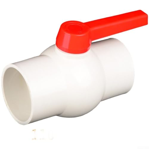 PVC-Kugelhahn mit rotem T-Griff, verdickter Kunststoff-Wasserrohranschluss für Haushalt Aquarium oder Garten Sanitärarbeiten PVC-Kugelhahn mit rotem T-Griff, verdickter Kunststoff-Wasserrohranschluss für Haushalt Aquarium oder Garten Sanitärarbeiten von Jayruit