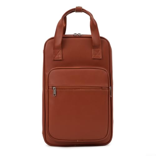 Percussion Accessories PU-Leder-Rucksack mit funktionalem Taschenlayout und wasserabweisender Konstruktion für Musiker (braun) von Jayruit