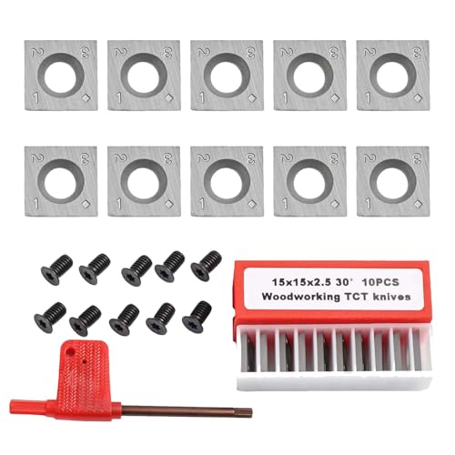 Quadratische Hartmetall-Einsätze, Fräser, 15 × 15 × 2,5 mm, 4R0,5 Holzdrehmaschine Drehwerkzeug Quadratische Hartmetall-Einsätze, Fräser, 15 × 15 × 2,5 mm, 4R0,5 Holzdrehmaschine Drehwerkzeug von Jayruit