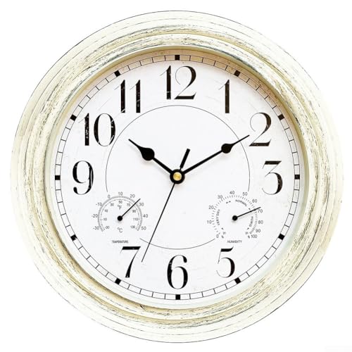 Silent Operation Vintage Wanduhr für Wohnzimmer, Quarzwerk mit großen klaren Ziffern und klassischem Design für Wohnkultur (B) von Jayruit