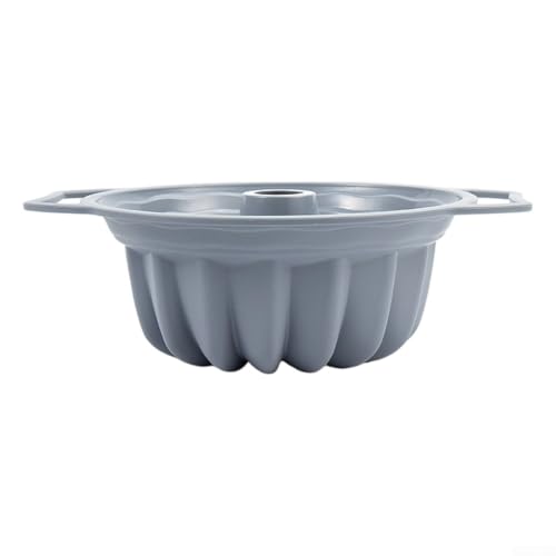 Silikon für Kuchenform mit Griff zum einfachen Anheben, geeignet zum Backen von Brot, für Kuchen und andere Desserts, ofen- und mikrowellengeeignet (grau) von Jayruit
