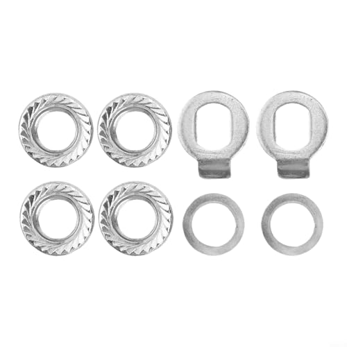 Stahl-Sicherheits-Unterlegscheibe und Motormuttern für 16-mm-Wellen-Nabenmotoren an Elektrofahrrädern, unterstützt Leistung von 3000 W bis 12000 W (Silber) von Jayruit