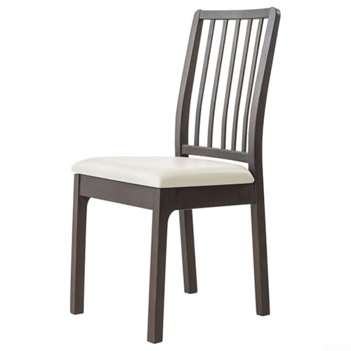 Stuhlbezug aus PU-Kunststoff, für Esszimmer, wasserdicht und schmutzabweisend, mit sicherer Passform (weiß) von Jayruit