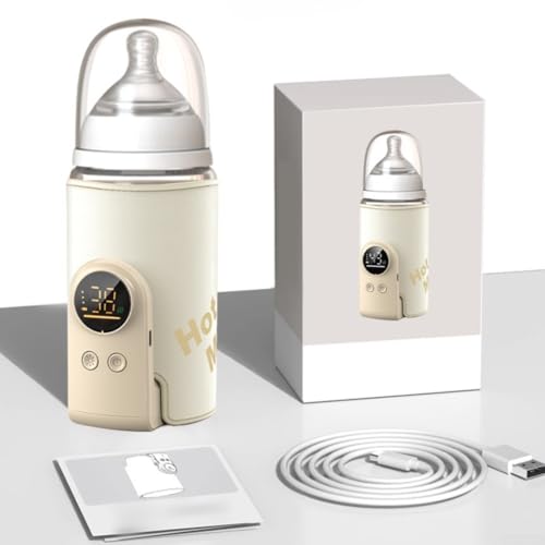 Tragbarer Baby-Flaschenwärmer, mit LCD-Display, wiederaufladbar, Temperaturkontrolle, 6000 mAh Akku, Reisemilchheizung Tragbarer Baby-Flaschenwärmer, mit LCD-Display, wiederaufladbar, Temperaturkontrolle, 6000 mAh Akku, Reisemilchheizung von Jayruit