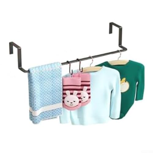 Wäscheständer, Türgarderobe für Kleidung mit Haken, Handtuchhalter, zum Aufhängen von Handtüchern, Kleidung und Schuhen von Jayruit