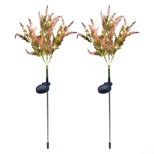 Wasserdichte Solar-Lavendel-Lichterkette für den Außenbereich, Gartenblumen für Terrassen, Rosa, 2 Stück Wasserdichte Solar-Lavendel-Lichterkette für den Außenbereich, Gartenblumen für Terrassen, Rosa, 2 Stück von Jayruit