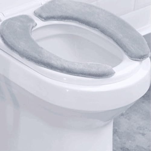 Wiederverwendbare WC-Sitzmatte, weicher Flanellbezug, mehrere Farben erhältlich (grau) von Jayruit