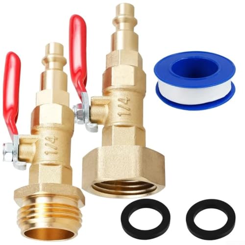 Wohnmobil-Winterizer-Ausblasadapter, 2 Stück, Messing-Sprinkler-Anschlüsse für Gartenschlauch und Sprinklersysteme Wohnmobil-Winterizer-Ausblasadapter, 2 Stück, Messing-Sprinkler-Anschlüsse für Gartenschlauch und Sprinklersysteme von Jayruit